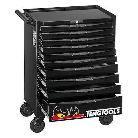 Teng Tools Roller Cabinet Tool Chest / Wagon, 10 Drawer, Black TCW810NBK